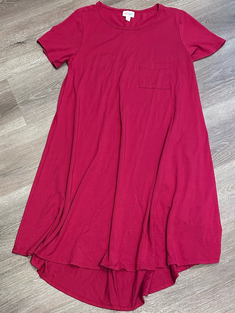 LuLaRoe Bright Red Crew Neck Top
